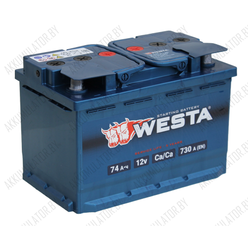 Аккумулятор Westa Classic / 74Ah / 730А / Прямая полярность